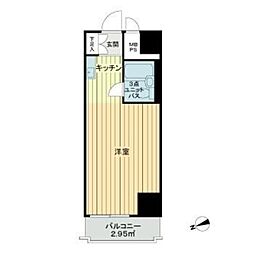 東京メトロ半蔵門線 水天宮前駅 徒歩1分の賃貸マンション 3階ワンルームの間取り