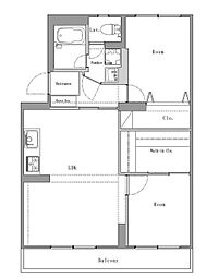 ミネルヴァ曰佐 2LDKの間取図画像