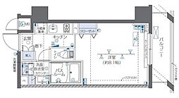 ZOOM秋葉原 11階1Kの間取り