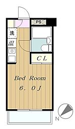 SKKビル ワンルームの間取図画像