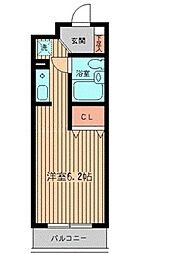 秋本ビルディング ワンルームの間取図画像