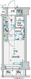 LE-LION豊洲WISEレジデンス 1Kの間取図画像