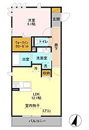 フォルテ 1LDKの間取図画像