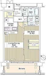 マチュリティ小石川 1LDKの間取図画像