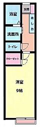 シオン成城2 1Kの間取図画像