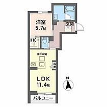 ソッリーソ蒲町 101 ｜ 宮城県仙台市若林区蒲町東5-1（賃貸マンション1LDK・1階・46.33㎡） その2