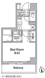 レジディア目黒4 1階1Kの間取り