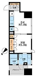 プロスペクトKALON三ノ輪 1DKの間取図画像