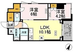 ロイジェント戸越銀座 2LDKの間取図画像