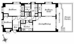 LEO拾八番館 1階3LDKの間取り