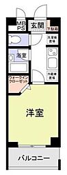 ヴィラロクロー 1Kの間取図画像