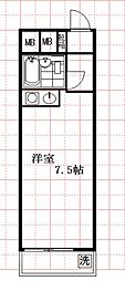 エスポワール入谷 ワンルームの間取図画像