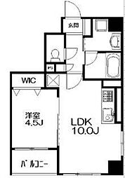 ユーノ新宿柏木 1LDKの間取図画像