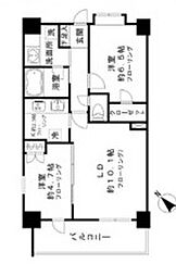 オーチャード 13階2LDKの間取り