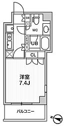 ディームス麻布狸穴町 1Kの間取図画像