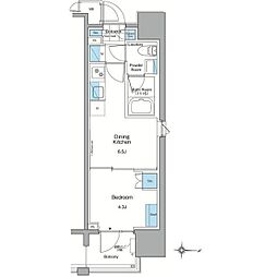 ルフォンプログレ赤羽マークス 1DKの間取図画像
