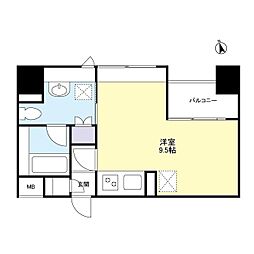 グランカーサ新宿御苑 ワンルームの間取図画像