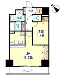 TKフラッツ渋谷 1LDKの間取図画像