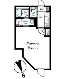 GRADUS京王堀之内 1Kの間取図画像