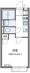 クレイノｉ 2階1Kの間取り