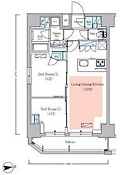 Urbanex秋葉原EAST3 2LDKの間取図画像