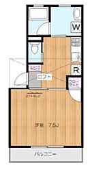 JR中央線 吉祥寺駅 徒歩12分の賃貸アパート 2階1Kの間取り