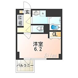 S-RESIDENCE新大阪Rish 1Kの間取図画像
