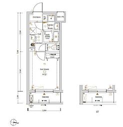 KNOTS桜台Sta. 1Kの間取図画像