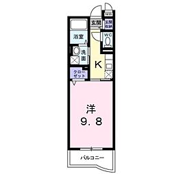 サンリットガーデン 1Kの間取図画像