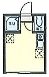 TM仲池上 1階ワンルームの間取り