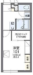 レオパレスソレイユ2 1Kの間取図画像