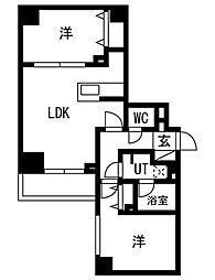 OAKLANCE錦糸町 2LDKの間取図画像