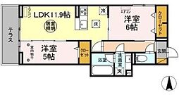 NobleFerroA 2LDKの間取図画像