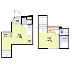 KAGURAZAKA TERRACE 1階1DKの間取り