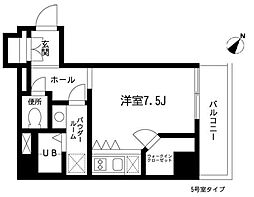 グロースメゾン新横浜 1Kの間取図画像