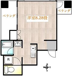 プロステージ入谷トウキョウCスクエア ワンルームの間取図画像