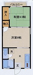 ハイムサチ 2Kの間取図画像