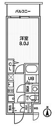 ディームス東陽町2 1Kの間取図画像