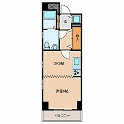 FIELD・B・1st 3階1DKの間取り