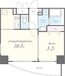 ESPERANZA麻布 1LDKの間取図画像