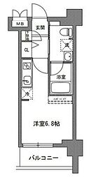 TLRレジデンス川崎大師 ワンルームの間取図画像