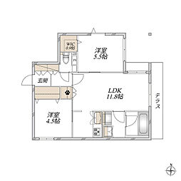 gluck haus 2LDKの間取図画像