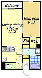 エントピア舞浜 1LDKの間取図画像