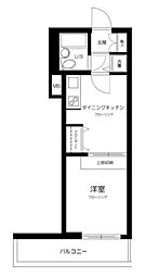 都営大江戸線 蔵前駅 徒歩5分の賃貸マンション 6階1DKの間取り