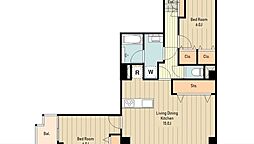 ハーベストマンション 2LDKの間取図画像