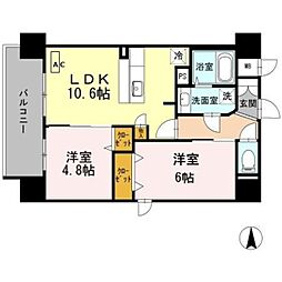 プライムコート 2LDKの間取図画像