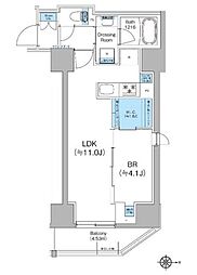 クレヴィアリグゼ蒲田西 1LDKの間取図画像