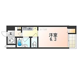 Osaka Metro中央線 大阪港駅 徒歩1分の賃貸マンション 7階1Kの間取り