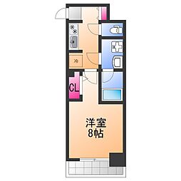 S-RESIDENCE堺市駅前 1Kの間取図画像