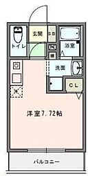 Cosmo Villa Atsugi ワンルームの間取図画像